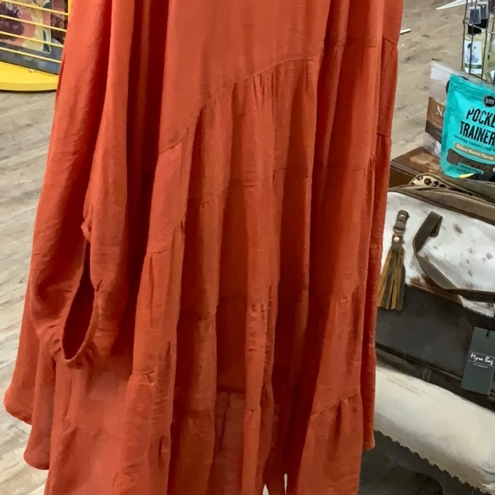 0019 Umgee Oversized Boho Button-Down Tunic Top; … - image 5